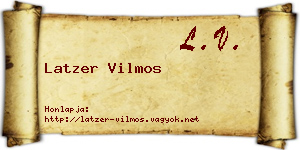 Latzer Vilmos névjegykártya